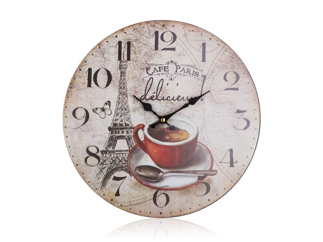 Ceas De Perete, Cafe Paris, Home Decor, 34 Cm, MDF, Multicolor