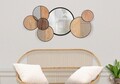 Oglinda decorativa Woody, Mauro Ferretti, 123.2 x 63.5 cm, fier/MDF, multicolor