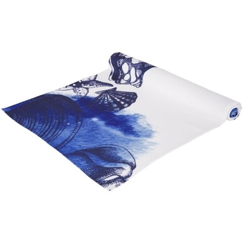 Poza Traversa de masa Blue Lagoon, Ambition, 40x150 cm, poliester, albastru