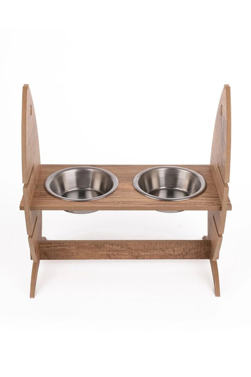 Bol pentru hrana animale de companie, Paws &amp; Whiskers, Apvm14, MDF , Multicolor - imagine 3