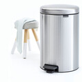 Cos de gunoi cu pedala, Brabantia, NewIcon Fingerprint Proof, 20 L, 38x29x46.7 cm, otel, argintiu