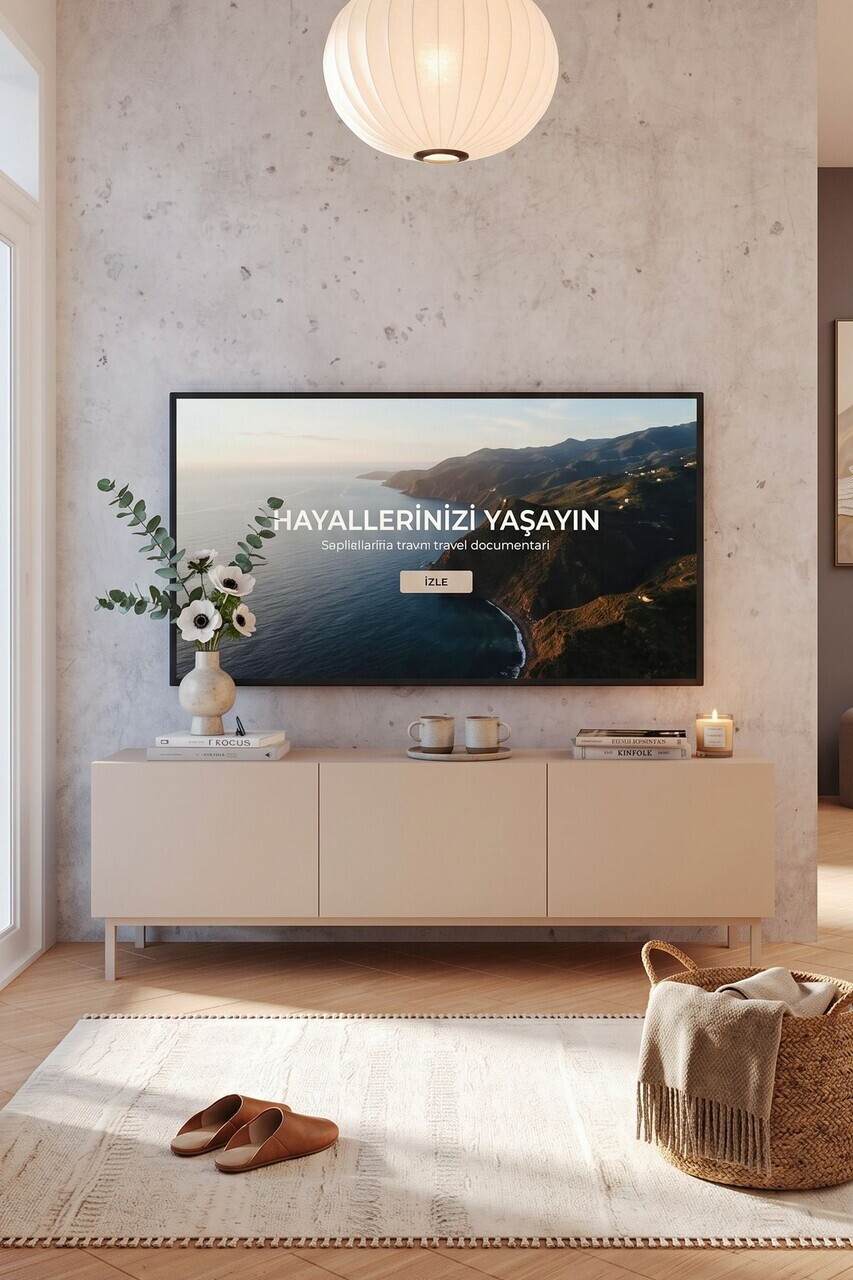 Comoda TV, Hanah Home, Coast, 150x47.3x36.8 cm, PAL, Nisip — imaginea 4