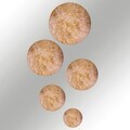 Set 5 decoratiuni de perete, Marble v1, metal, lucrat manual, Ø7 - 27 cm, multicolor