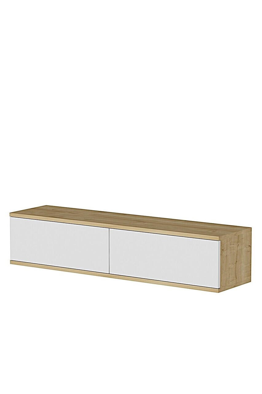 Dulap, Hanah Home, Aplos 120, 120x25.5x29.6 cm, Stejar Safir / Alb — imaginea 4