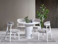 Set masă și scaune (4 piese), Fairfax, Silva, Alb