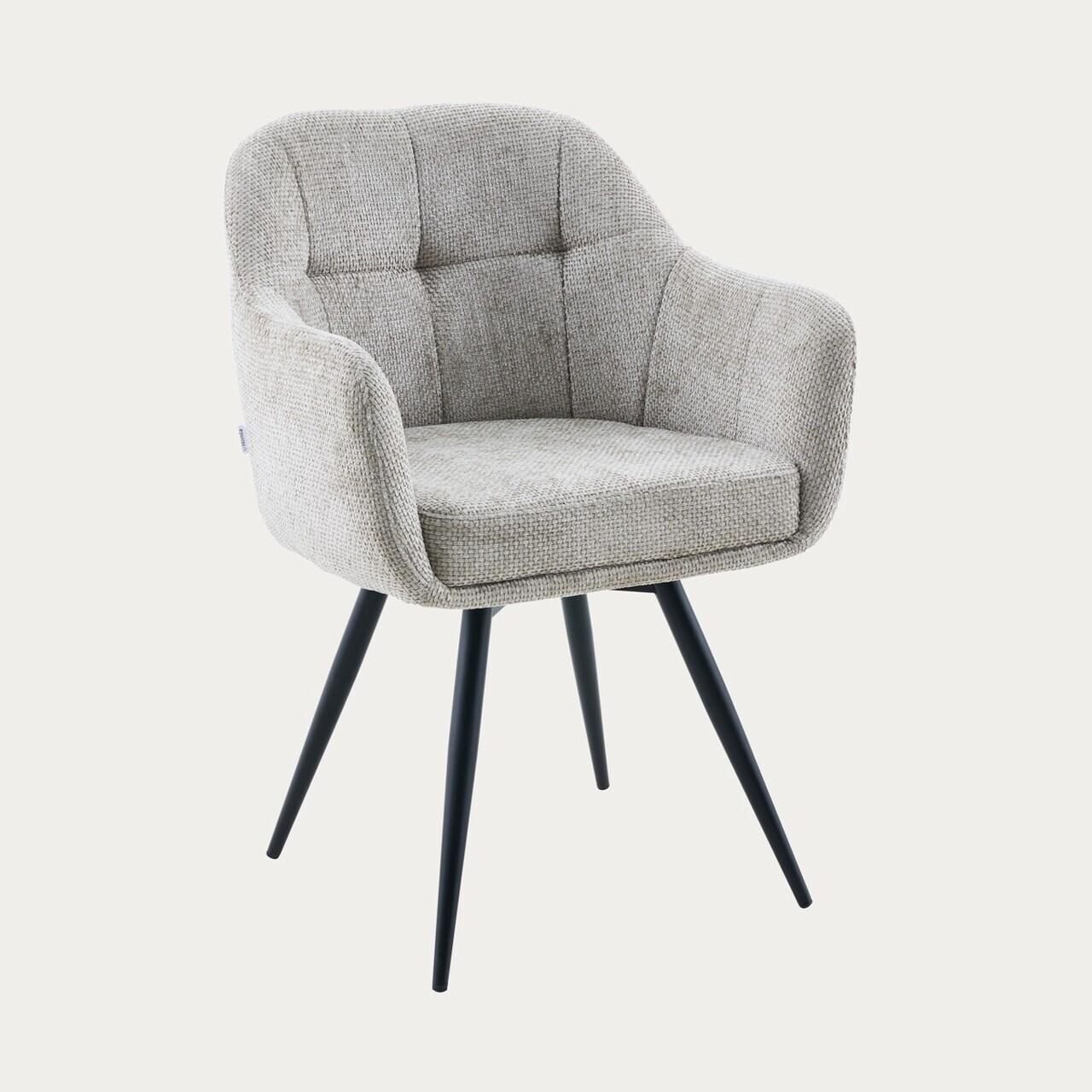 Scaun Comodo, Homla, 59x58x84 cm, metal/poliester, bej - view 2