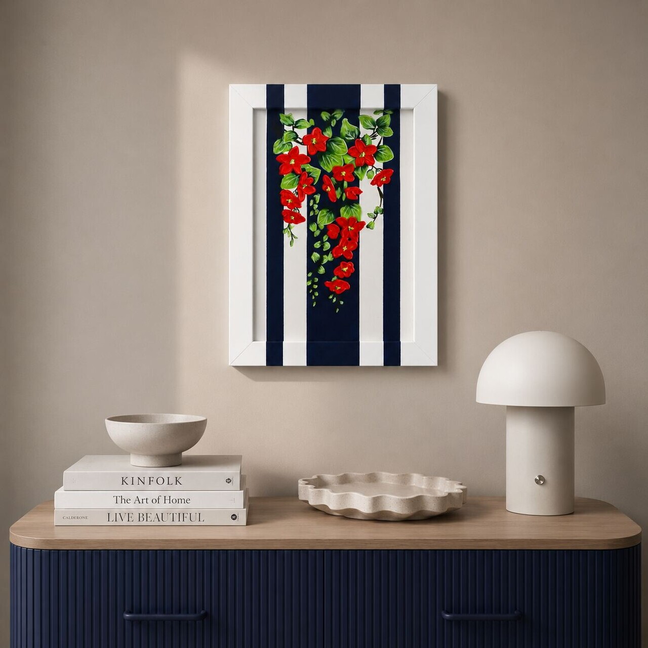 Tablou decorativ, YBC11861, Canvas, Rama din lemn (grosime 3 cm), Multicolor — imaginea 2
