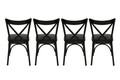 Set scaune 4 piese, Nmobb , Ekol 1331, PAL, Negru
