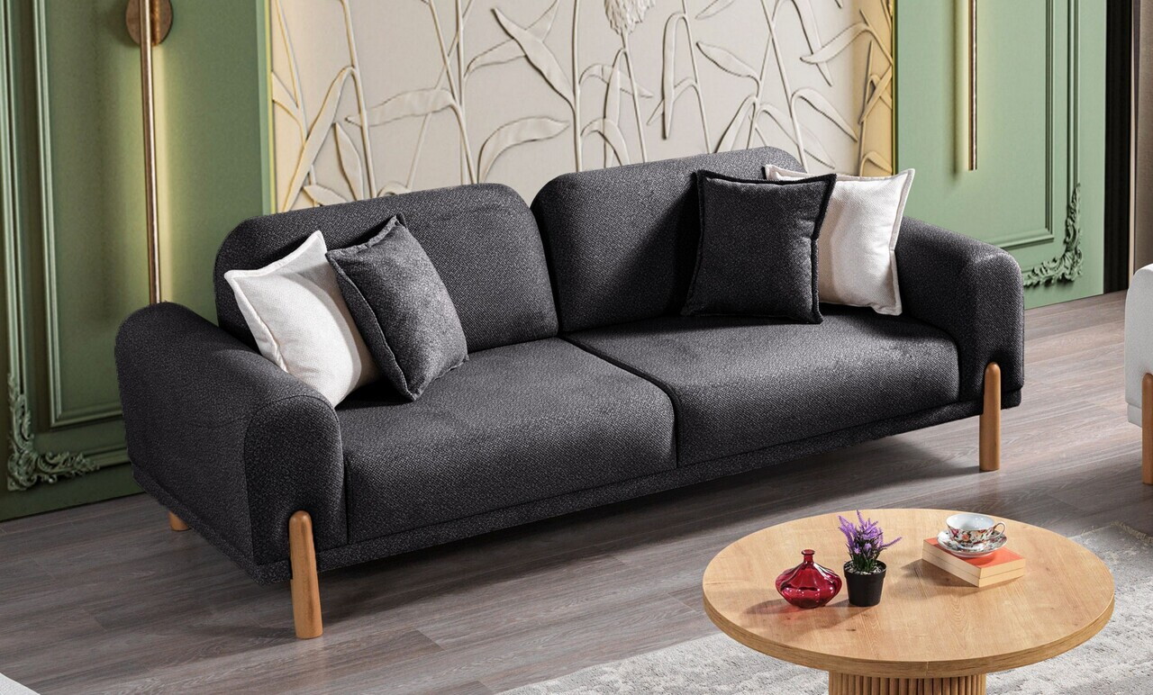 Canapea extensibila 3 locuri, Atelier del Sofa, 752EST1177, Antracit