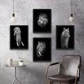 Set 4 tablouri decorative, Animals Set, PAL, Hartie, Multicolor