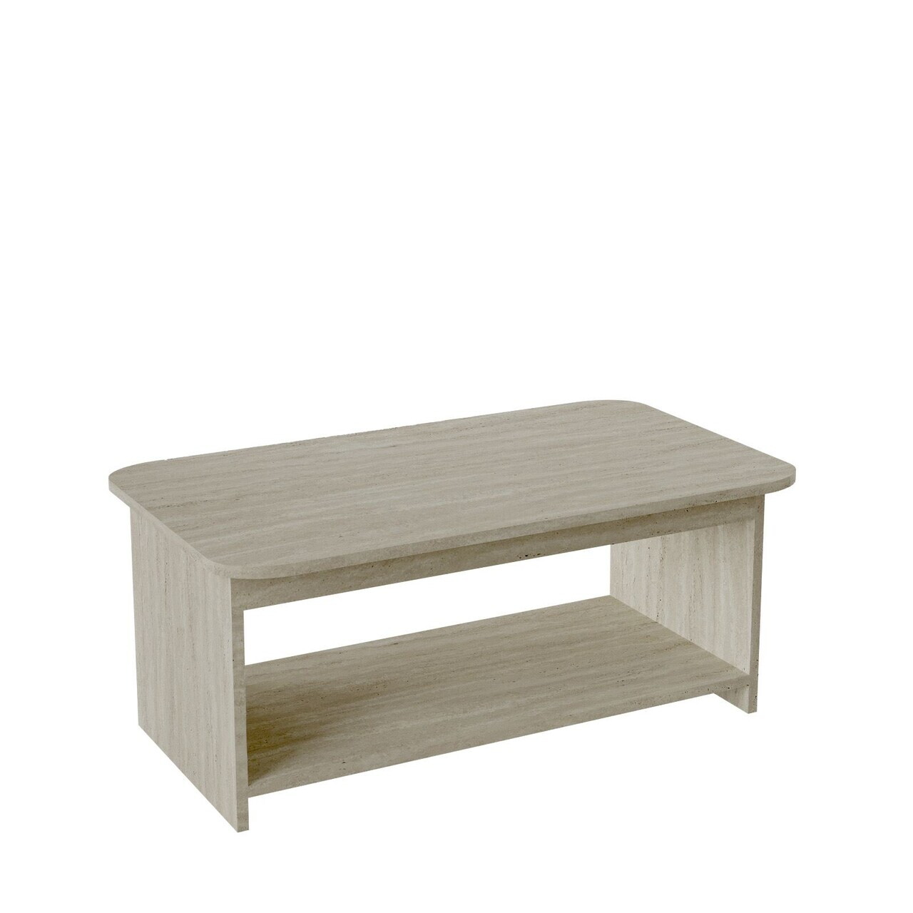 Masuta de cafea, Hanah Home, Chb1-T, 100x41.8x50 cm, PAL, Travertin — imaginea 4