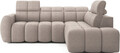 Coltar extensibil dreapta 4 locuri ELTAP, RT-20XIL, Falconn, 258x208x107 cm, lemn/poliester, maro deschis