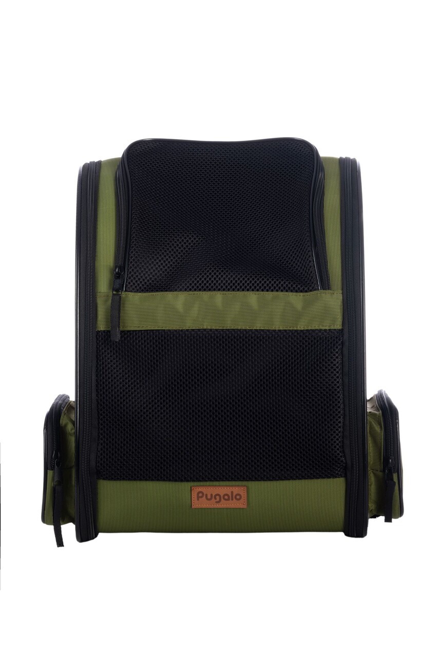Geantă pentru pisici, Paws & Whiskers, Pugola, Poliester, Verde