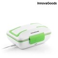 Cutie de pranz electrica Pro, InnovaGoods, 50W, interior din inox, alb/verde
