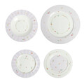 Serviciu de masa 18 piese, Brandani, Polline Lilac, portelan New Bone China