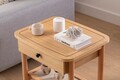 Noptiera, Howard, Daisy Drawer, 55x55x45 cm, MDF , Natural/Lemn