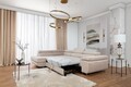 Coltar extensibil stanga 4 locuri, ELTAP, Anton, 272x203x85 cm, lemn/poliester, bej deschis