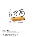 Decoratiune, Velo, 12x8x17 cm, Metal, Lemn/Negru