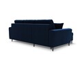 Coltar extensibil reversibil 4 locuri, Moghan, Micadoni Home, BL, 241x145x88 cm, catifea, albastru regal