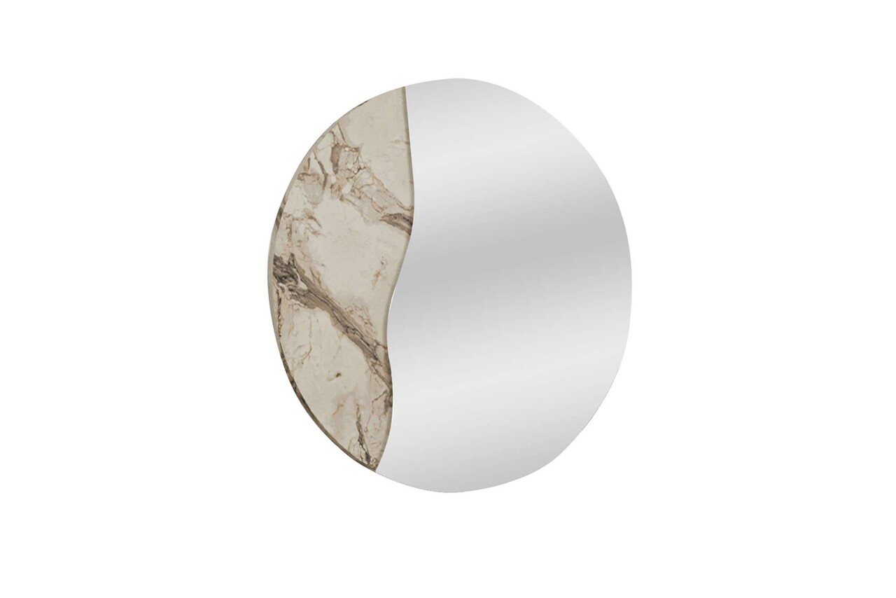 Oglinda decorativa, Siam, Oula, 60x60x2.2 cm, Marmura - 2 | YEO