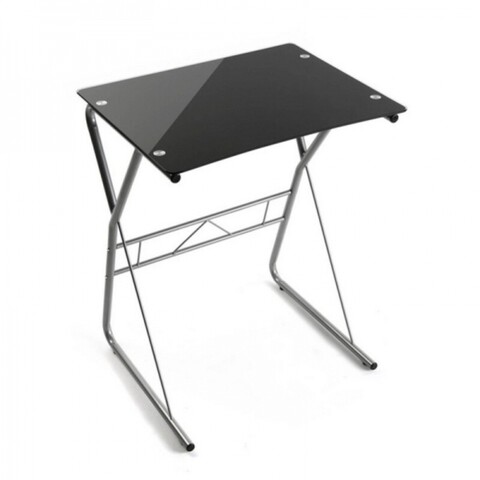 Birou, black, 47.5 x 75 x 60 cm, metal/sticla, negru