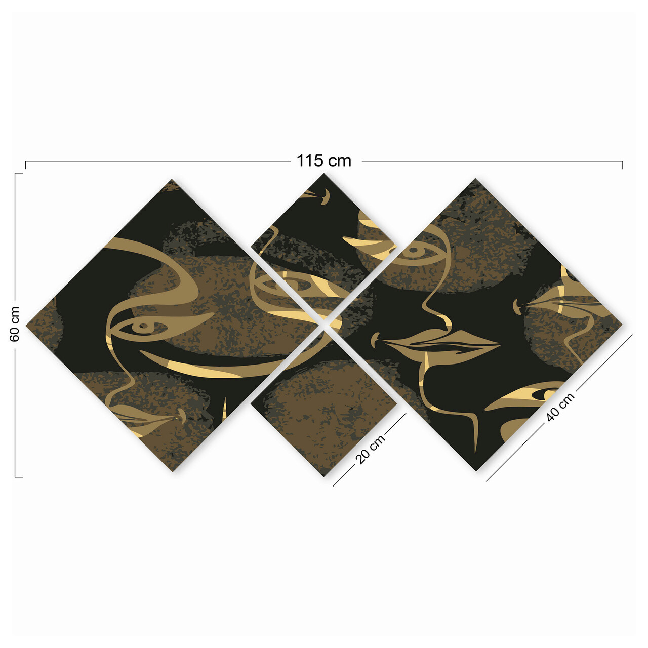 Set 4 tablouri decorative, 4MDF1837910977, MDF, Imprimat UV, Multicolor - 2 | YEO