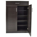 Pantofar cu 2 usi Sante, Pakoworld, 20 perechi pantofi, 80x37x123 cm, PAL/MDF, wenge