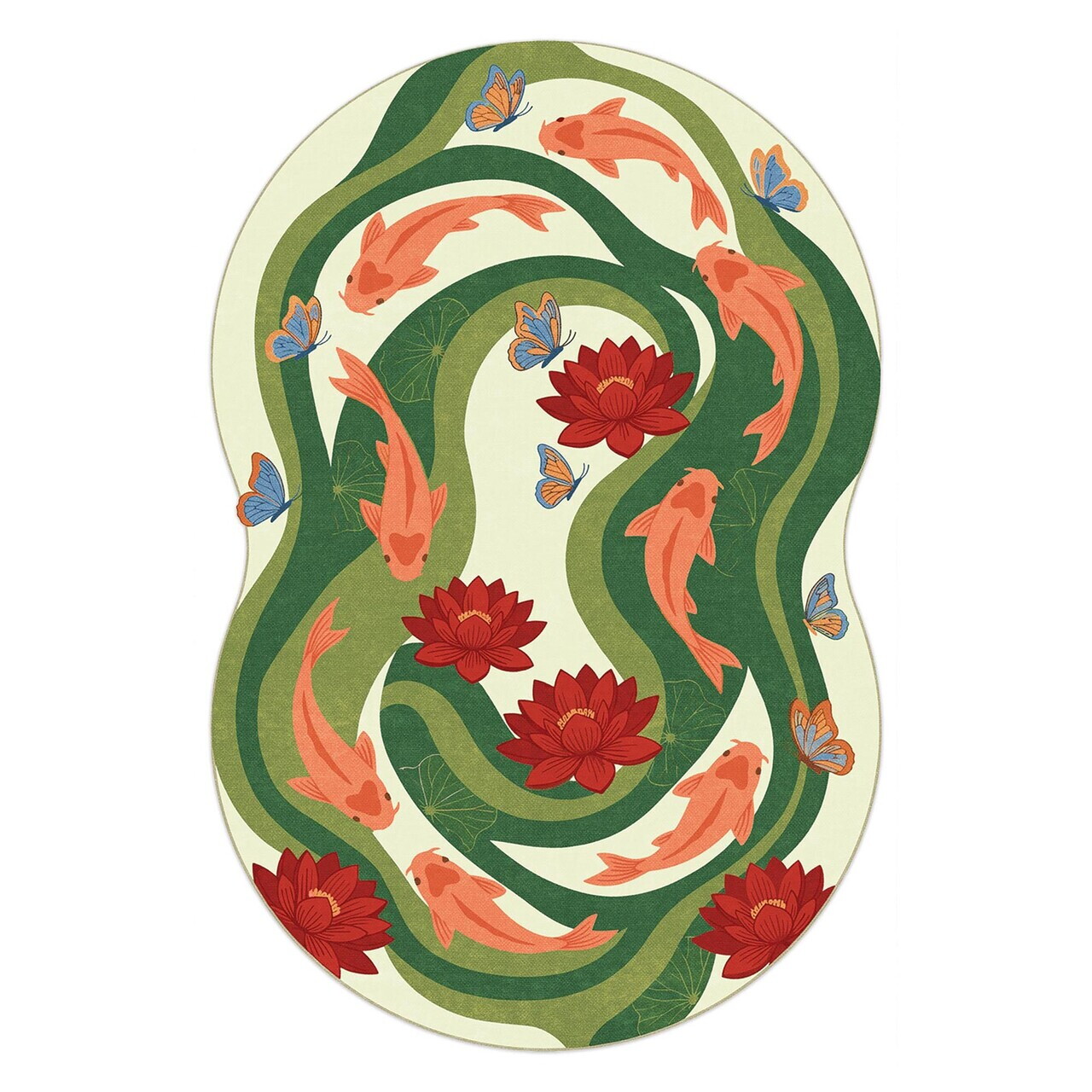 Covor, Fr387, 80x200 cm, Verde — imaginea 3