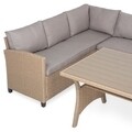 Set mobilier pentru gradina/terasa I, 4 piese, Baxter, natur/bej