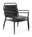 Scaun pentru gradina Marlyn, Bizzotto, 65 x 74 x 71 cm, otel, finisaj mat, gri carbune