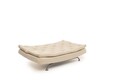 Canapea extensibila cu 3 locuri, Futon, 859FTN2894, Metal , Crem