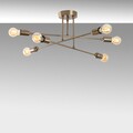 Lustra, Fleur - 1504, Tatum, 66 x 66 x 27 cm, 6 x E27, 40W, aramiu antic