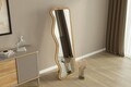 Oglinda decorativa, Siam, Asel, 50x160x2.2 cm, MDF , Natural