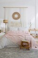 Set cuvertura de pat dubla 3 piese, L'essentiel Maison, Pamela, Roz pudra