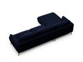 Coltar stanga 4 locuri, Naomi, Micadoni Home, 285x170x75 cm, catifea, albastru regal
