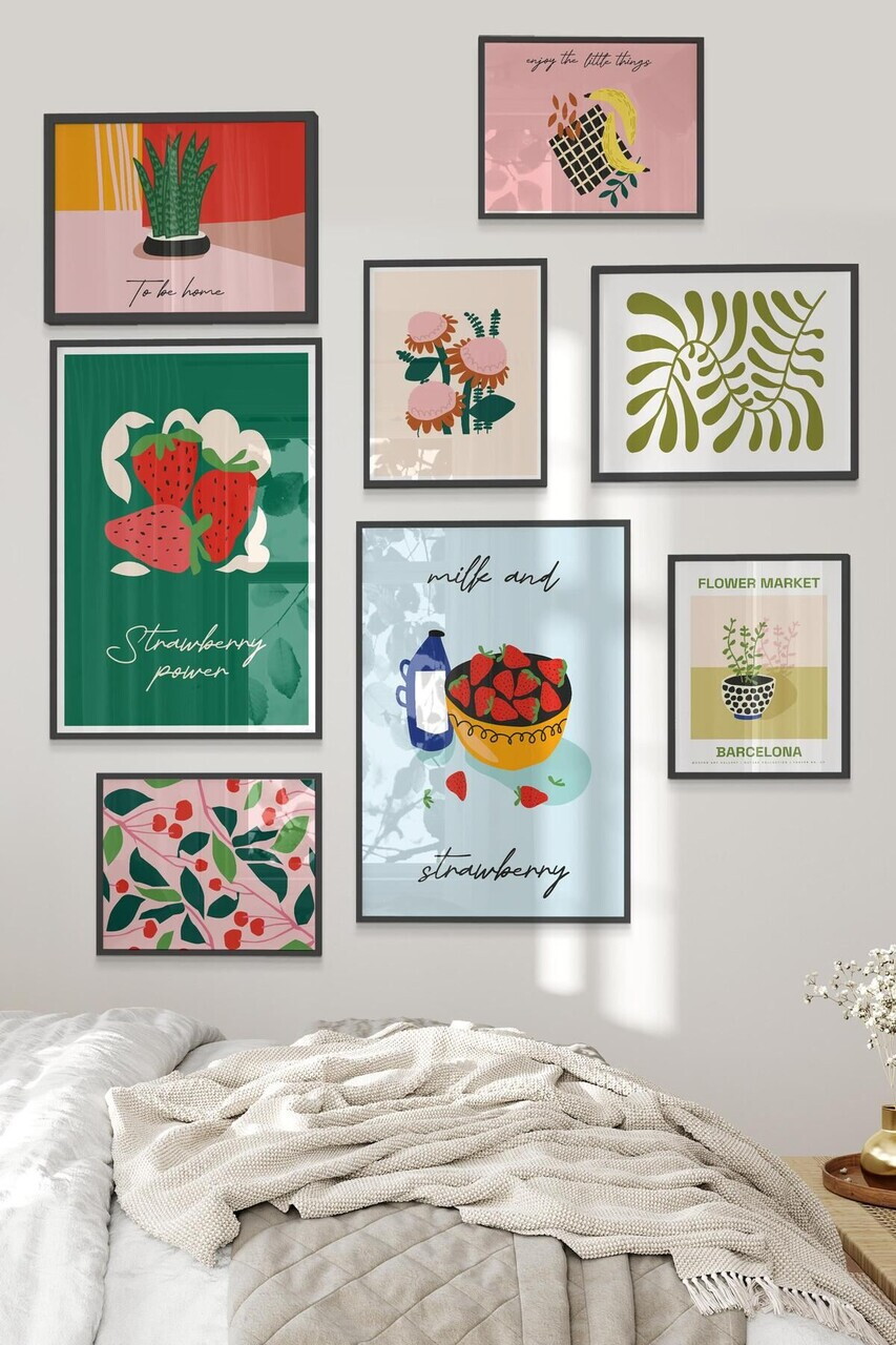 Tablou decorativ, Çgs-046-Black-Kck, Lemn masiv, Față: 100% PVC STICLĂ, Multicolor - view 2