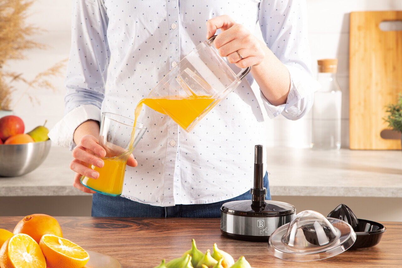 Storcator electric de citrice Berlinger Haus, Eternal, 40W, 700 ml, plastic/inox, argintiu/transparent - imagine 5
