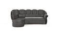 Coltar extensibil stanga 3 locuri ELTAP, L-084, Lord, 243x180x112 cm, lemn/poliester, gri/negru