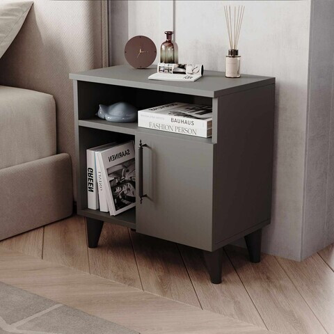 Noptiera, Hanah Home, Kommen, 56x60x33 cm, Antracit