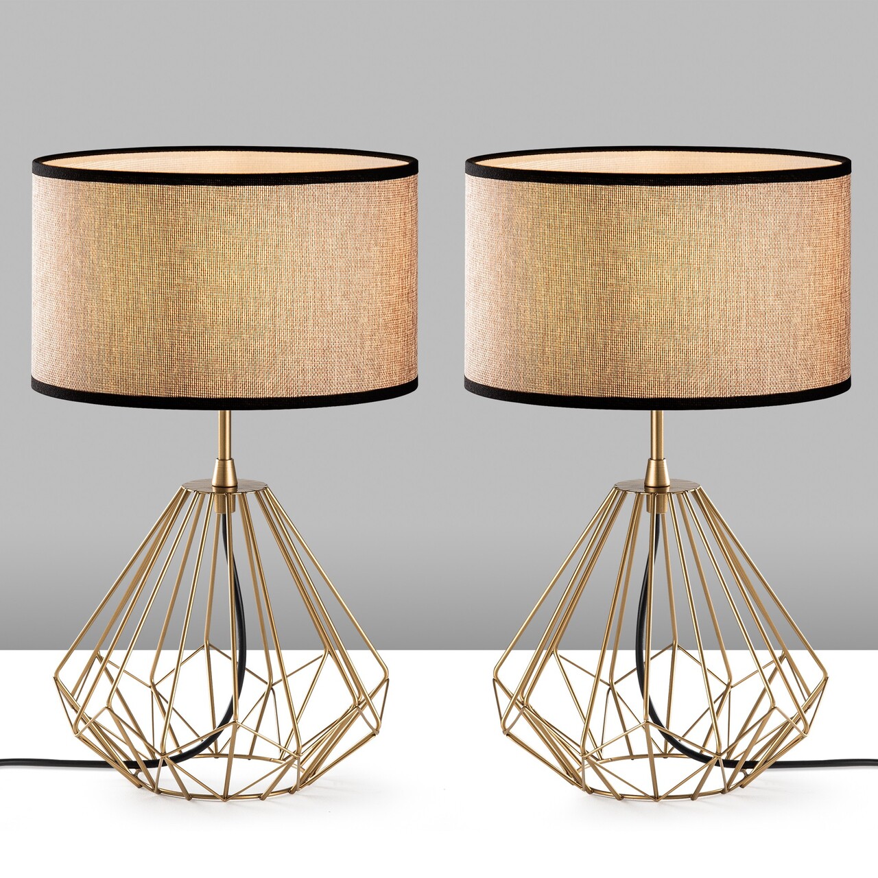 Set de lămpi de masă, Opviq, 892OPV2215, Auriu - imagine 5