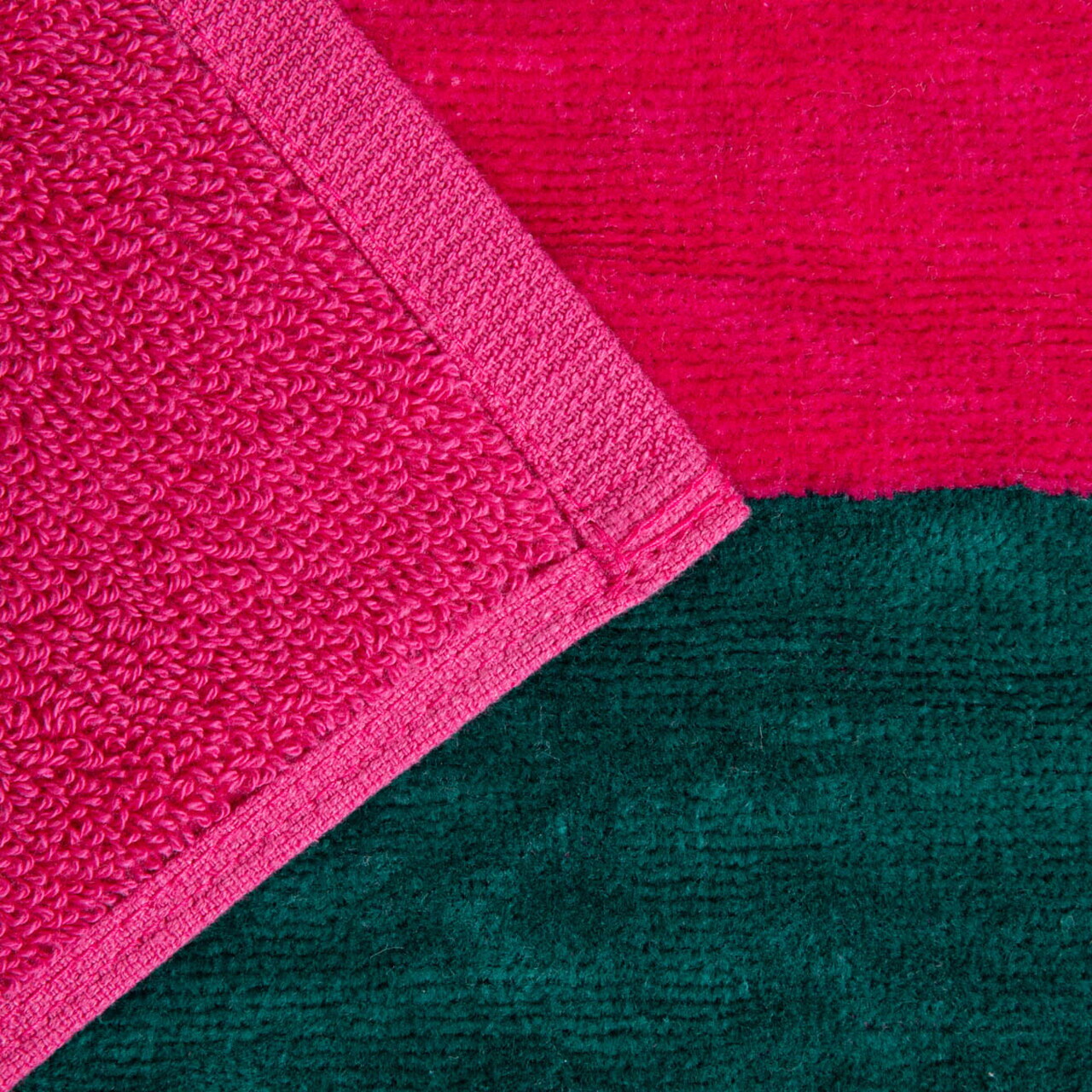Prosop de plaja Rayas, Homla, 100x150 cm, bumbac, roz/verde - view 2
