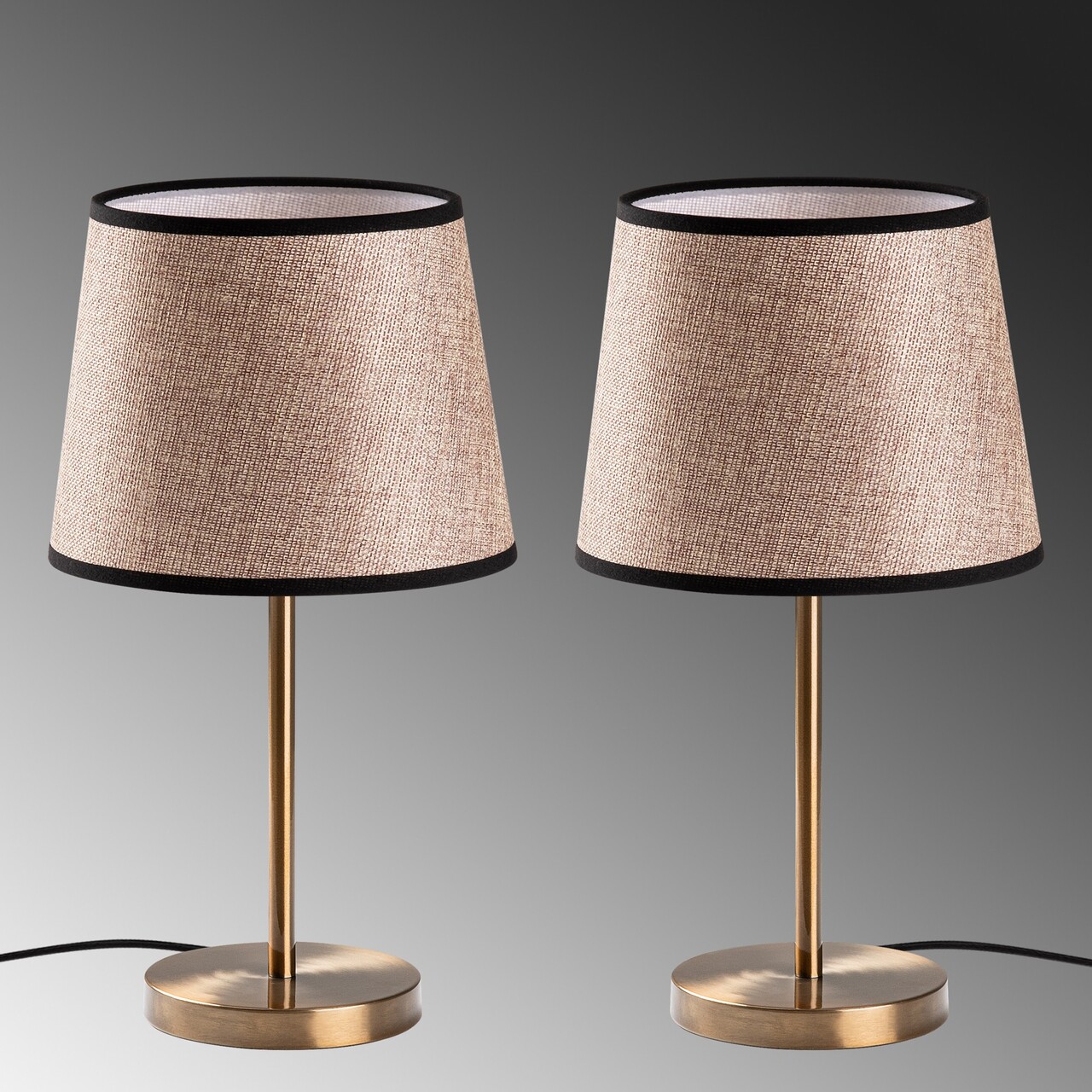 Set de lămpi de masă, Opviq, 892OPV2230, Maro antichizat - imagine 7