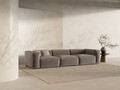 Canapea 4 locuri, Bergamo, Cosmopolitan Design, 364x108x70 cm, tesatura structurata, cappuccino