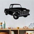 Decoratiune de perete, Chevy 3200 Pickup, Dimensiune: 60 x 36 cm , Negru