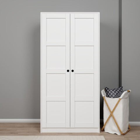 Dulap pentru haine, Miwood, Lucas 1600-81, Alb