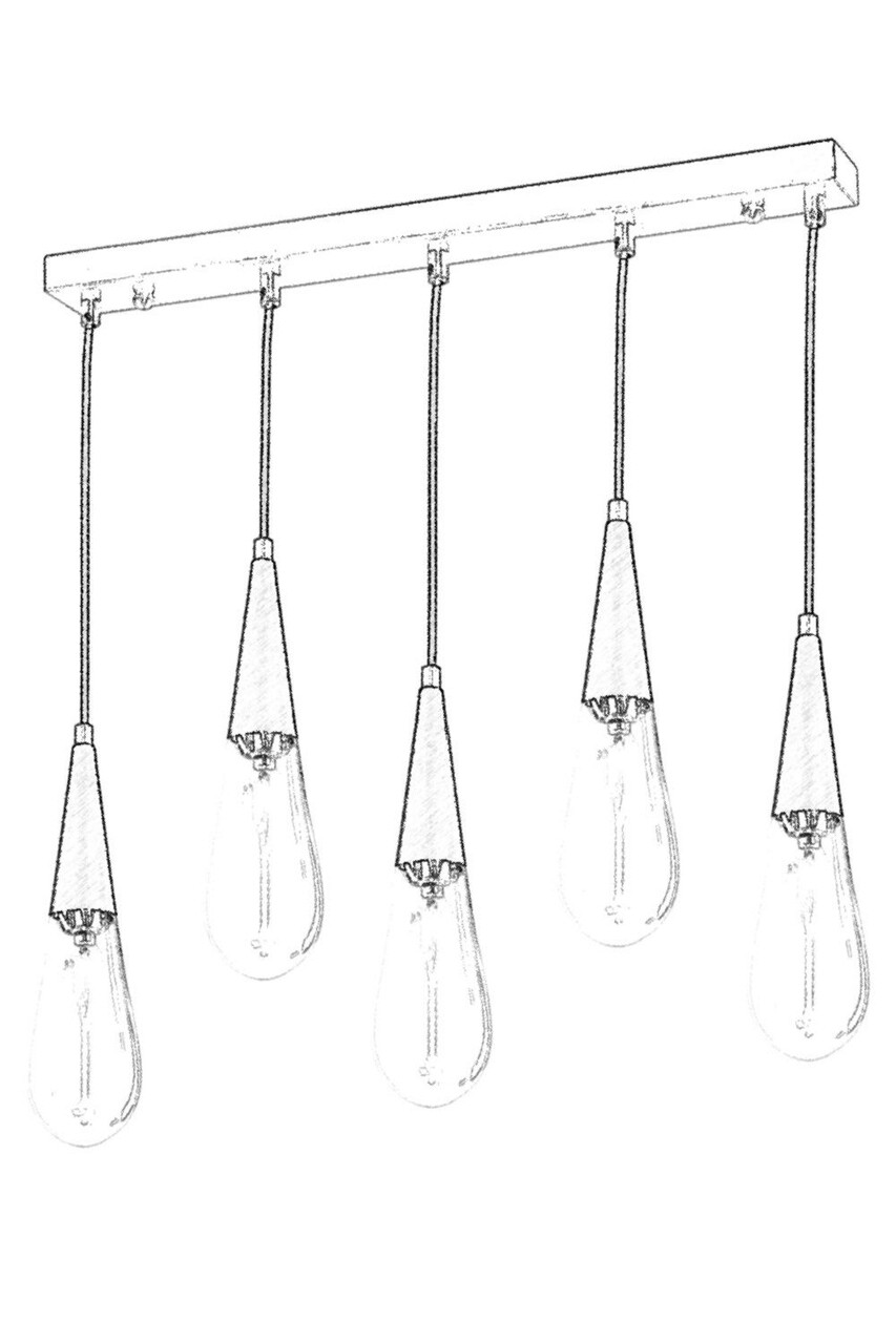 Lustra, Avonni, 683AVN1183, Metal, Maro antichizat - 1 | YEO