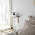 Raft de perete, Neostill, Reve, 35x35 cm, Lemn masiv, Alb/Negru