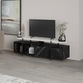 Comoda TV, Decortie, Hanley Bendir, 160 x 48 x 35.6 cm, pal melaminat, multicolor