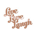 Decoratiune de perete, Lıve Love Laugh, Metal, Dimensiune: 52 x 38 cm, Cupru