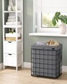 Cos de rufe, Songmics, 48 x 33 x 58 cm, 90 L, otel/policoton, gri/negru